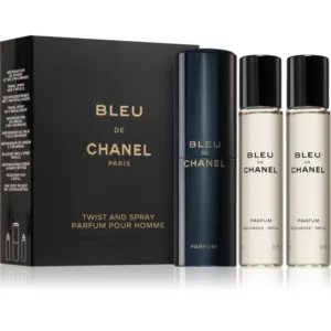 Chanel Bleu de Chanel parfum + Navulling voor Mannen 3x20 ml